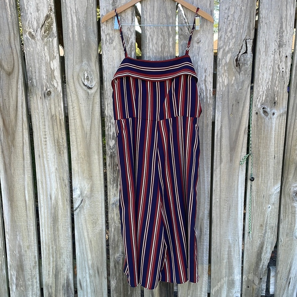 Socialite Striped Pattern Jumpsuit size L EUC